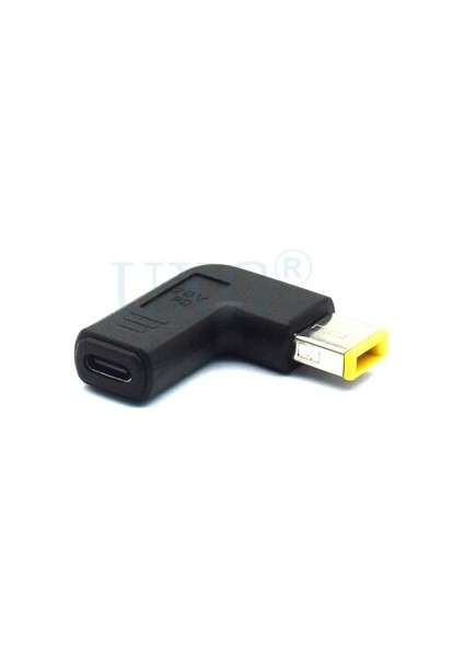 USB Tip C Dişi Kare Erkek Tak Dc Güç Adaptörü Dönüştürücü Laptop Şarj Cihazı Konektörü Lenovo T450 T450S T460 T470 T470S (Yurt Dışından) modelleri