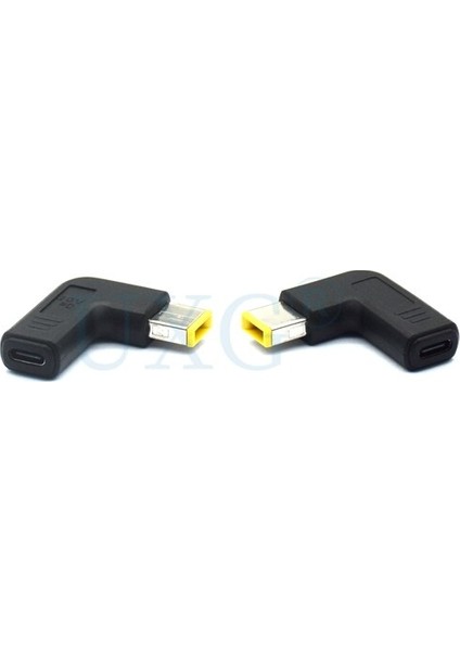 USB Tip C Dişi Kare Erkek Tak Dc Güç Adaptörü Dönüştürücü Laptop Şarj Cihazı Konektörü Lenovo T450 T450S T460 T470 T470S (Yurt Dışından) fırsatları