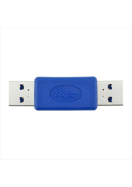 1 Adet USB 3.0 Tip A Erkek Tip A Erkek Fiş Konnektörü Adaptörü Usb3.0 Dönüştürücü Konnektör Adaptörü Am Am Mavi (Yurt Dışından) indirimleri