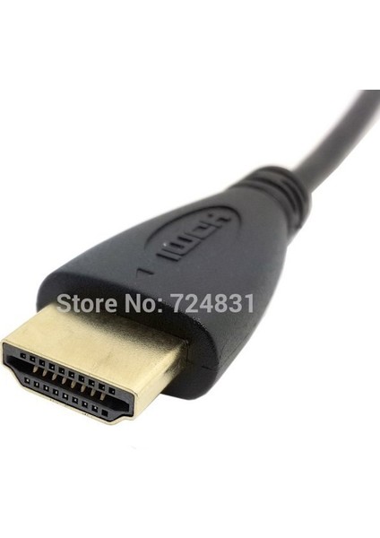 Cy 50 cm 90 Derece Sol Açılı Mikro HDMI Uyumlu - HDMI Uyumlu Erkek Hdtv Kablosu Cep Telefonu ve Tablet Için (Yurt Dışından)