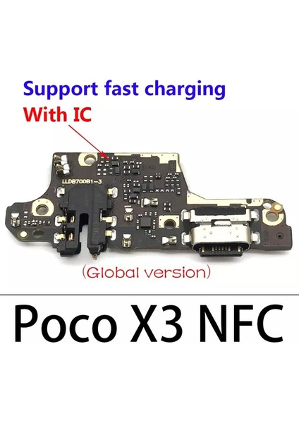 USB Şarj Portu Dock Jak Konnektörü Şarj Kurulu Flex Kablo Mic Mikrofon ile Xiaomi Poco X3 Nfc X3 Pro (Yurt Dışından)