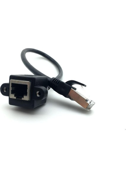 RJ45 Erkek Dişi Vidalı Panel Montajlı Ethernet Lan Ağ Uzatma Kablosu 30CM 0.3m Bilgisayar Kablosu Yönlendirici Dizüstü Bilgisayar Için Yeni Aqjg (Yurt Dışından)