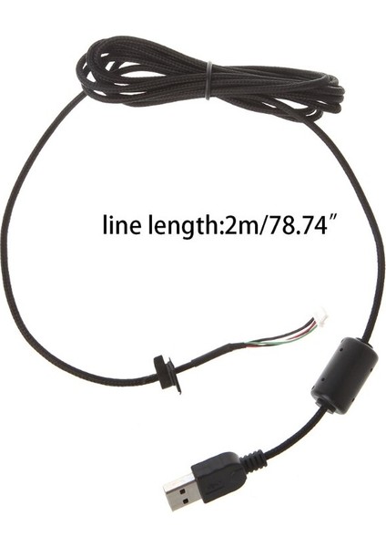 Logitech G9 G9X Için 2 M Dayanıklı Naylon Örgülü Hat USB Fare Kablosu Kablosu (Yurt Dışından)