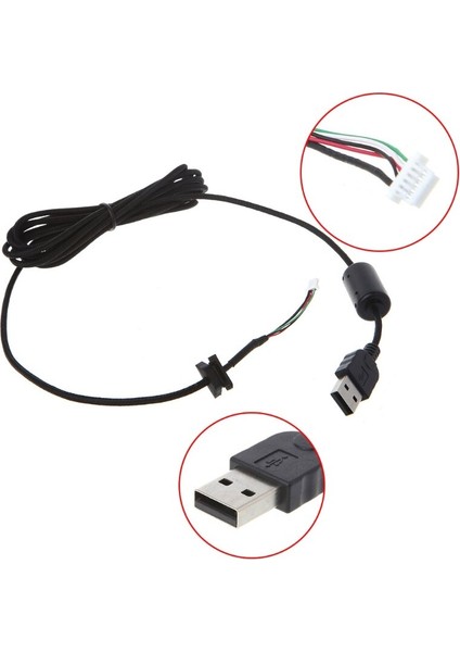 Logitech G9 G9X Için 2 M Dayanıklı Naylon Örgülü Hat USB Fare Kablosu Kablosu (Yurt Dışından)