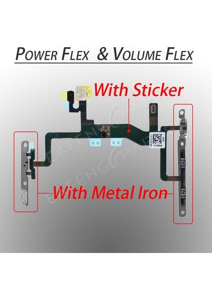 Anahtar Kablosu iPhone 5 5c 5s Se SE2020 6 6s 7 8 Artı 6 Artı 6splus 7 Artı 8 Artı Güç Sesi Açık Kapalı Sessiz Flex Metal ile (Yurt Dışından) fiyatları