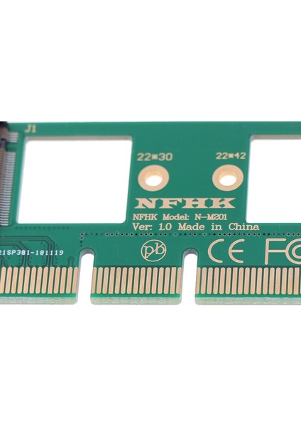 1pc Nvme M.2 Ngff Ssd'den Pcı-E Pcı Express 3.0'a 16X X4 Adaptör Yükseltici Kart Dönüştürücü (Yurt Dışından)