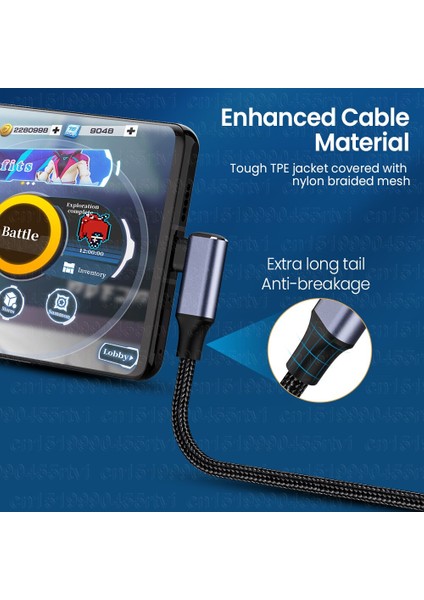 PD100W Tip-C Veri Kablosu Tip C USB C Çift Dirsek Qc4.0 5A Hızlı Şarj Kablosu Telefon Şarj Kablosu Samsung Xiaomi Realme Için (Yurt Dışından)