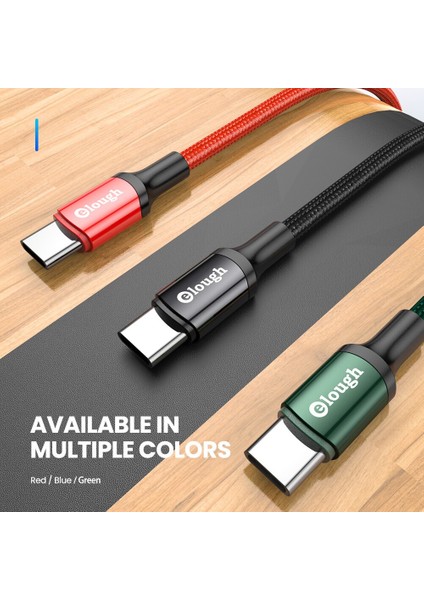 Elough 3A USB C Tipi Hızlı Şarj Veri Kablosu Xiaomi 11 Pro Huawei USB Hızlı Şarj Cihazı 3.0 Tel Telefon Kablosu Samsung Için (Yurt Dışından)