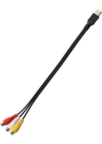 25 cm USB 2.0 Erkek 3 Rca Dişi Adaptör Ses Dönüştürücü Video Av A/v Kablosu Hdtv Tv Monitörü Dv Lotus Kablosu (Yurt Dışından) fırsatları
