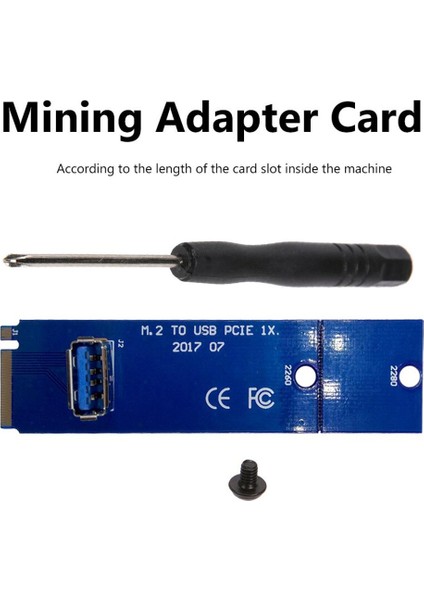 M.2 - USB 3.0 Adaptörü Ngff M2 - USB 3.0 Dişi Dönüştürücü Transfer Kartı Madencilik Için Pcıe X16 Yükseltici Kart (Yurt Dışından)