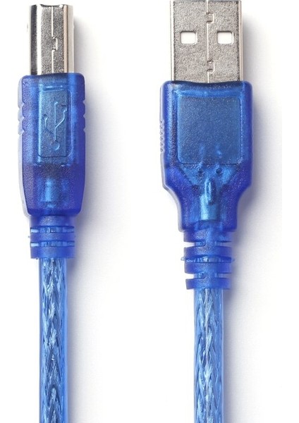 Ult-En Iyi USB 2.0 Am - Bm Baskı Kablosu 1.5m Bakır Şeffaf Mavi Yazıcı Tarayıcı Için USB Kablosu (Yurt Dışından) indirimleri
