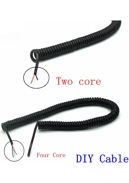 Dıy Bahar Kıvırmak Hattı USB Hattı USB 4 Maça Telleri Microusb Uzatma Veri Kablosu 2.0 M 200 cm (Yurt Dışından) modelleri