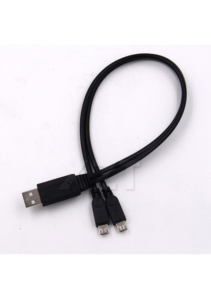 USB 2.0 - Çift Mikro USB Adaptör Kablosu Veri Aktarımı Şarj Kablosu Erkek - Erkek 2 Mikro USB Splitter Android Telefon Şarj Cihazı Için (Yurt Dışından)