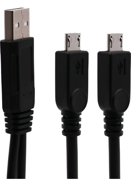 USB 2.0 - Çift Mikro USB Adaptör Kablosu Veri Aktarımı Şarj Kablosu Erkek - Erkek 2 Mikro USB Splitter Android Telefon Şarj Cihazı Için (Yurt Dışından)
