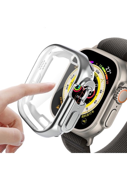 Apple Watch Ultra 49MM Aksesuarları Ekran Koruyucu Anti-Scratch Darbeye Dayanıklı Kabuk Tpu Kapak Apple Watch Case Ultra (Yurt Dışından)