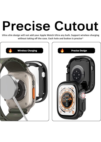 Apple Watch Ultra 49MM Aksesuarları Ekran Koruyucu Anti-Scratch Darbeye Dayanıklı Kabuk Tpu Kapak Apple Watch Case Ultra (Yurt Dışından) modelleri