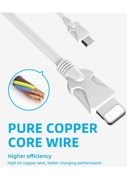 San Gold Qoovı USB C Tipi Kablo Hızlı Şarj C Tipi Cep Telefonu Mikro USB Şarj Cihazı Android Veri Kablosu iPhone 13 Samsung Xiaomi Huawei (Yurt Dışından)