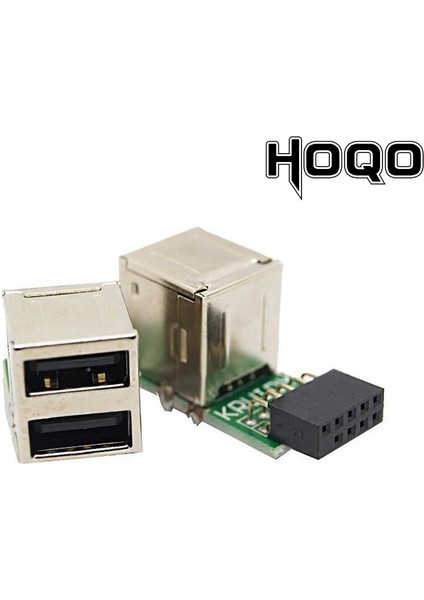 9pin - USB Konektörü Anakart 9-Pin Dişi Bağlantı Noktasından 2 Bağlantı Noktasına Usb2.0 Dönüştürücü Anakart 9p - Usb2 Dahili Genişletme Bağlantı Noktası (Yurt Dışından)
