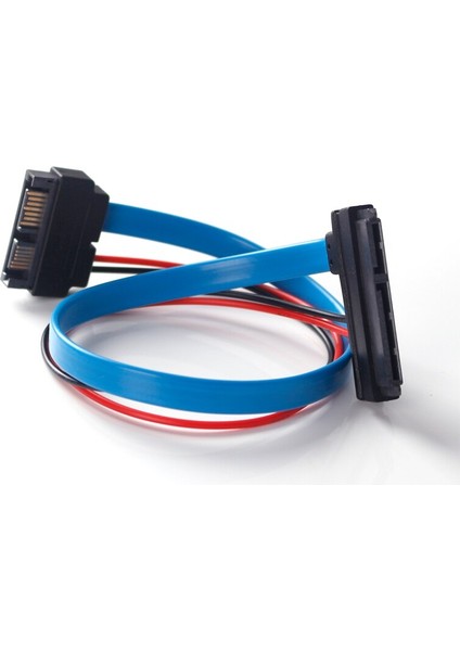 Ult-Best Sata Kablosu Seri Ata 22PIN 7+15 Dişi - Slimline Sata 13PIN 7+6 Erkek 5V Ince Sata Konektörü 30CM (Yurt Dışından)
