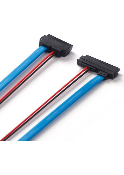 Ult-Best Sata Kablosu Seri Ata 22PIN 7+15 Dişi - Slimline Sata 13PIN 7+6 Erkek 5V Ince Sata Konektörü 30CM (Yurt Dışından)