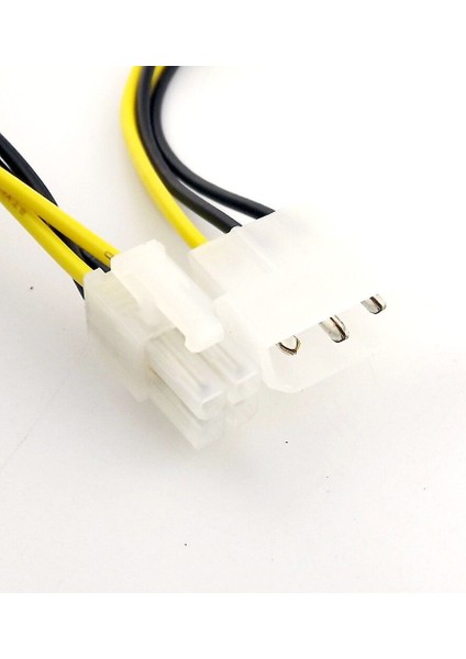 2 Adet 4 Pin Molex P4/64 Bit Atx 12 V Güç Dahili Pc Güç Adaptörü Konnektör Kablo Kordonu 25 cm (Yurt Dışından)