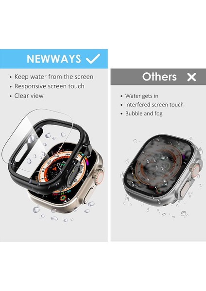 Apple Watch Ultra 49MM Ekran Koruyucu Için Izle Kapak Sert Pc Koruyucu Cam + Kılıf Tampon Iwatch 8 Pro/ultra (Yurt Dışından) modelleri