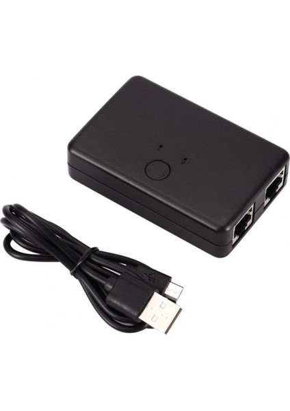 2 Bağlantı Noktalı RJ45 Lan Ağ Anahtarı Hub Bilgisayar Ethernet Internet Dönüştürücü Adaptör (Yurt Dışından)