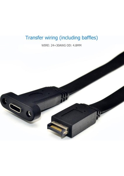 USB 3.1 Ön Panel Başlığı Tip Em - Tip Cf Anakart Genişletme Kablosu Bilgisayar Bağlantısı ve Konektörü (Yurt Dışından)