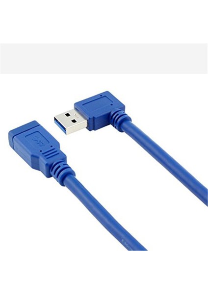 USB 3.0 A Erkek 90 Derece Sol Açı Usb3.0 A Dişi Uzatma Dönüştürücü Kablo Bilgisayar Için 0.3 M (Yurt Dışından)