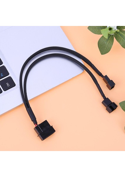 Güç Kablosu 27CM 12V 4pin 2-Port 3pin/4pin Soğutucu Soğutma Fanı Splitter Güç Kablosu Besleme Fişi Pc Fan Için (Yurt Dışından)