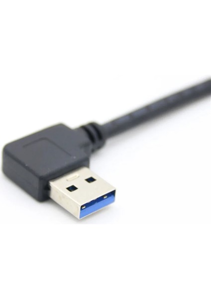 30 cm USB 3.0 Tip A Erkek 90 Derece Sol Açılı - USB 3.0 A Tipi Sağ Açılı Uzatma Kablosu (Yurt Dışından) indirimleri