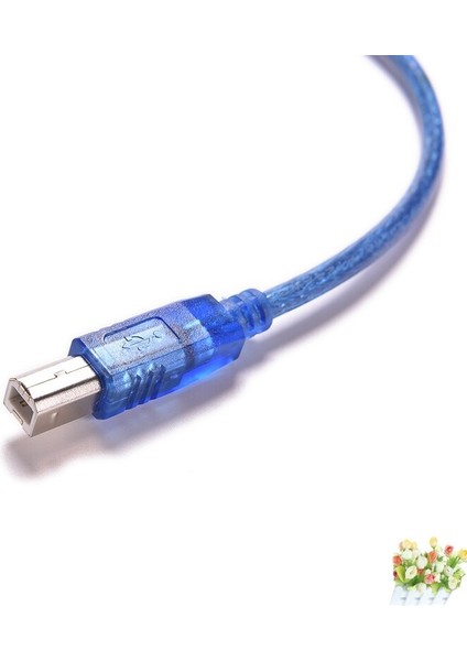 Yüksek Hızlı Şeffaf Mavi USB 2.0 Yazıcı Kablosu Tip A Erkek - Tip B Erkek Çift Korumalı (Yurt Dışından) modelleri