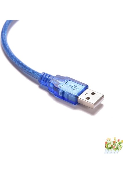 Yüksek Hızlı Şeffaf Mavi USB 2.0 Yazıcı Kablosu Tip A Erkek - Tip B Erkek Çift Korumalı (Yurt Dışından) fırsatları