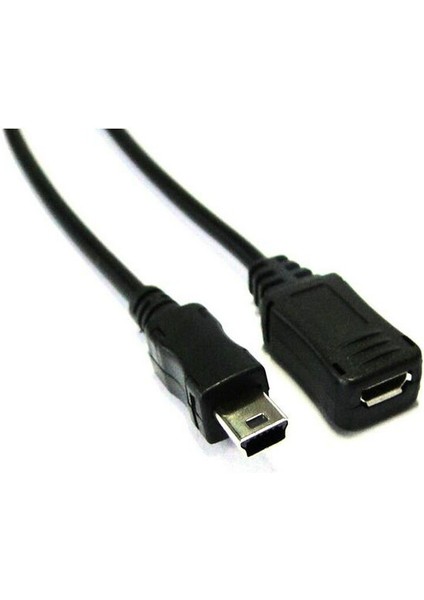 25CM USB 2.0 Mini B 5-Pin Erkekten Mikro Dişiye Adaptör Kablosu 25CM Örgülü Kalkanla (Yurt Dışından) modelleri