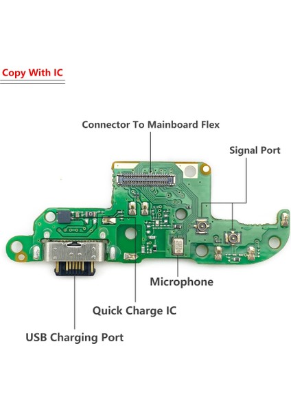 USB Şarj Aleti Yuva Konnektörü Şarj Portu Mikrofon Flex Kablo Motorola Moto G6 G7 G8 G9 Oyun Artı Güç Lite E7 Artı (Yurt Dışından)
