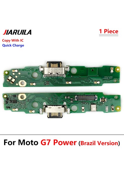 USB Şarj Aleti Yuva Konnektörü Şarj Portu Mikrofon Flex Kablo Motorola Moto G6 G7 G8 G9 Oyun Artı Güç Lite E7 Artı (Yurt Dışından)