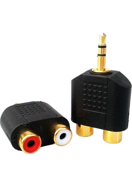 Stereo Rca Splitter Konektörü 3.5 mm Erkek 2 Rca Dişi Ses Adaptörü Bilgisayar Hoparlör Kulaklık Kulaklık (Yurt Dışından) modelleri