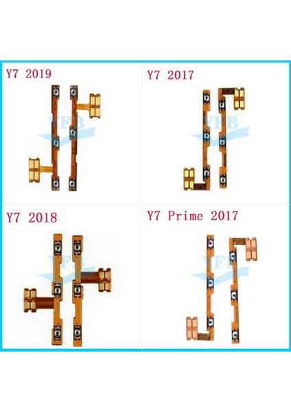 Huawei Y9 Y7 Y6 -2 Pro Y5 Prime Lite Keyfini Çıkarın 7 8 9 Artı 2017 2018 2019 Güç Açma Kapama Düğmesi Ses Anahtarı Anahtar Flex Kablo (Yurt Dışından) modelleri