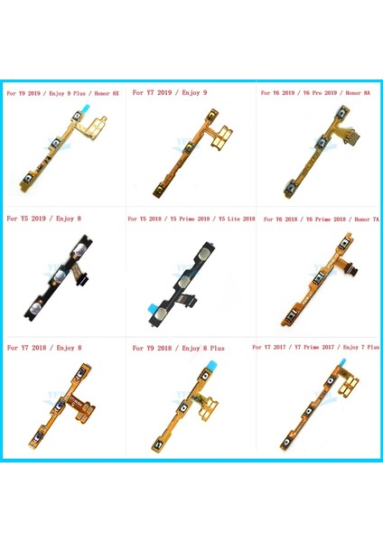 Huawei Y9 Y7 Y6 -2 Pro Y5 Prime Lite Keyfini Çıkarın 7 8 9 Artı 2017 2018 2019 Güç Açma Kapama Düğmesi Ses Anahtarı Anahtar Flex Kablo (Yurt Dışından) indirimleri