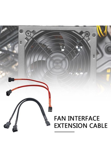 Cpu Pc Kasa Fanı 4-Pin Uzatma Kablosu Y Ayırıcı Kablo 4-Pin - 3/4-Pin Kablo 27CM Kullanışlı ve Pratik Giyilebilir (Yurt Dışından)