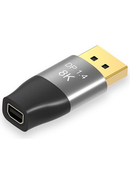 8k 60Hz Mini Dp'den Dp'ye Adaptör 4K 144Hz Çift Yönlü Displayport Erkek Bilgisayar Pc Için Mini Displayport Dişi Dönüştürücü Moni (Yurt Dışından)