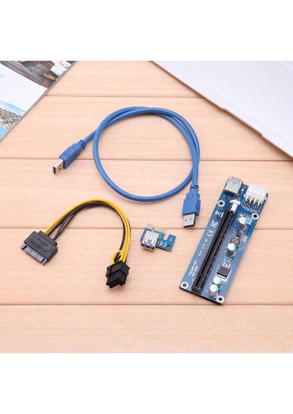Pcı-E Yükseltici Kart 60 cm USB 3.0 Kablo Pcı Express 1x Ila 16X Genişletici Pcıe Adaptörü 8 Pın Gpu Madenci Madencilik Için (Yurt Dışından) fiyatları