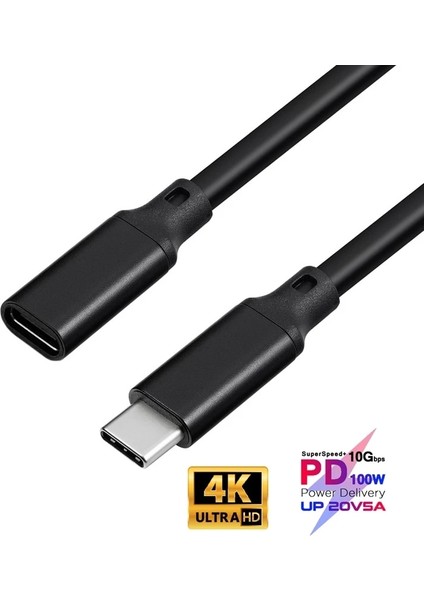 1m 2m 10GBPS Gen2 Tip-C USB 3.1 Erkek Usb-C Dişi Uzatma Veri 100W Şarj Kablosu Uzatma Kablosu Macbook/anahtar/telefon Için (Yurt Dışından)