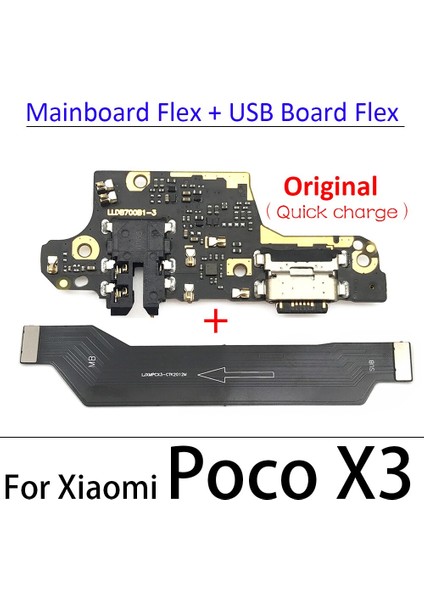 Orijinal USB Şarj Ünitesi Bağlantı Noktası Esnek Şarj Kablosu Mikrofon Kurulu Xiaomi Redmi Için Not 8t 9s 9 Pro/mi Poco X3 (Yurt Dışından)