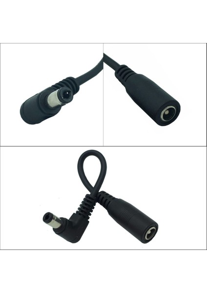 10CM Dc Priz Kablosu 5.5*2.1mm Erkek 90 Derece Sağ Açı 5.5x2.1mm Dişi Adaptör Uzatma Kablosu Kablosu Güvenlik Kamerası (Yurt Dışından) fiyatları