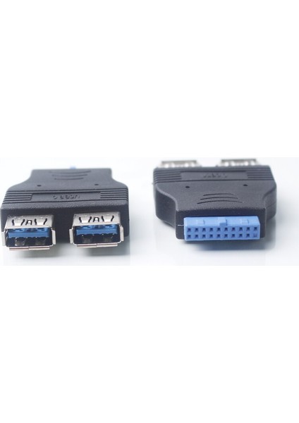 Ult-Best Anakart 20PIN Başlık 2 Port Usb3.0 Tip A Dişi Konnektör Hub Adaptörü Asus Acer Gigabyte Anakart Için (Yurt Dışından)