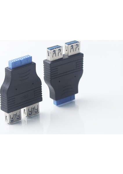 Ult-Best Anakart 20PIN Başlık 2 Port Usb3.0 Tip A Dişi Konnektör Hub Adaptörü Asus Acer Gigabyte Anakart Için (Yurt Dışından)