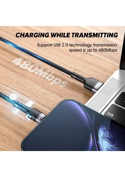 Elough Tipi C Kablo Hızlı USB Şarj Kablosu 3A Mikro USB Kablosu Samsung Huawei Xiaomi Için USB C Cep Telefonu USB Şarj Kablosu Tel (Yurt Dışından)