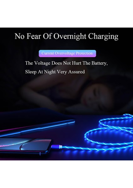 Parlayan Kablo Cep Telefonu Şarj Kabloları LED Işık Mikro USB Tip C Şarj Cihazı iPhone x Samsung Galaxy S7 S9 Şarj Kablosu Kablosu (Yurt Dışından) fırsatları