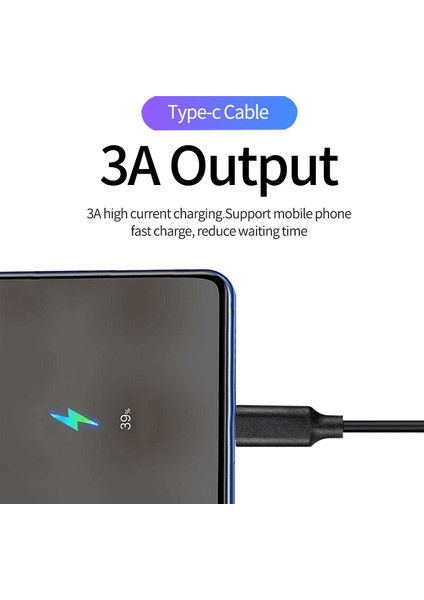 Tip C Veri Kablosu USB 3.1 Cep Telefonu Hızlı Şarj USB A'dan USB C'ye Şarj Kablosu Siyah Tel 0.15M 0.2m 0.3m 0.5m 1m 1.5m 2m 3m (Yurt Dışından) fırsatları